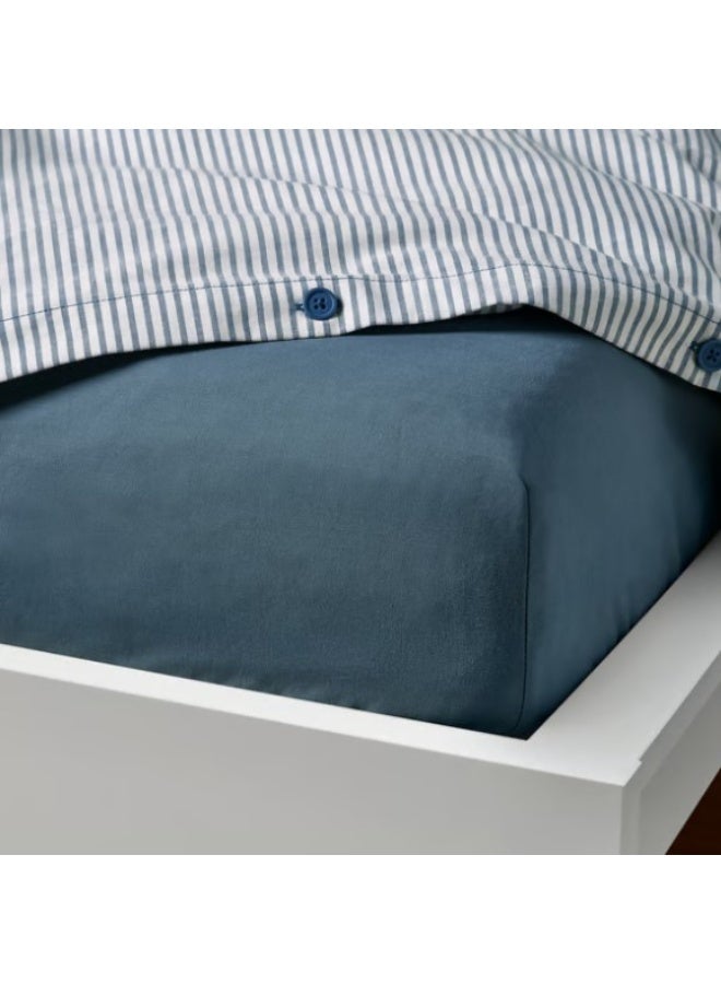 ملاءة سرير مطاطية، زرقاء، 90 × 200 سم - Image 5